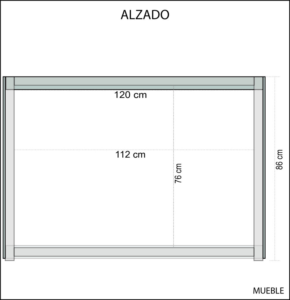 Alzado mueble acuario